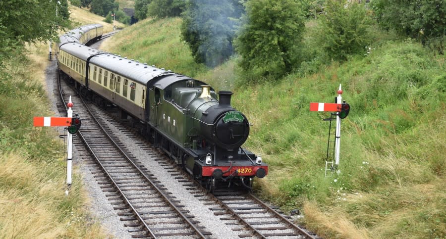 Burford on the Hill - Wonderful Winchcombe Steam train at Gloucestershire Warwickshire Steam Railway
